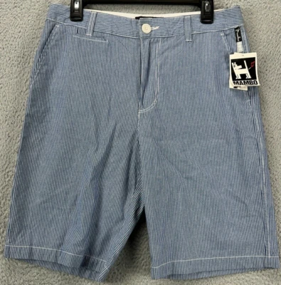 Pantalones Cortos Mambo Para Hombres 30 Azul Oscuro Rayas Caquis Informales Bolsillos Frontales Planos NUEVO Foto 1 de 4