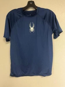 SPYDER SWIM H20 SURF-SAND-SUN RASH GUARD T-SHIRT BLUE KID'S XL (18-20) NWOT - Picture 1 of 5