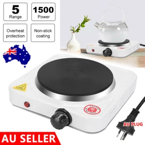 Portable Hot Plate 1500W Electric Single Cooktop Cooker Stove Hotplate Kitchen - Picture 1 of 12