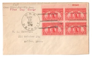 USS DETROIT (CL-7) Light Cruiser 1930 Sc 627 FDC Naval Cover w/ UNLISTED Cancel - Picture 1 of 1