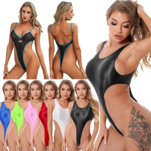 Damen Durchsichtig Netz Rückenfrei Body Monokini Badeanzug Sexy Strand Bademode - Bild 1 von 84