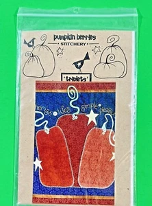 Pumpkin Berries Stitchery Triplets Pattern SEALED NEW Halloween Fall Walhanging - Picture 1 of 5