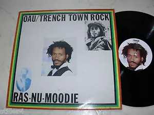 RAS NU MOODIE Oau/Trench Town Rock *RARE VINYL LP* - Foto 1 di 2