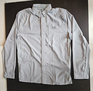 Under Armour Hybrid Long Sleeve Shirt Fish L XL XX 1383570 Gray NWT - Picture 1 of 1