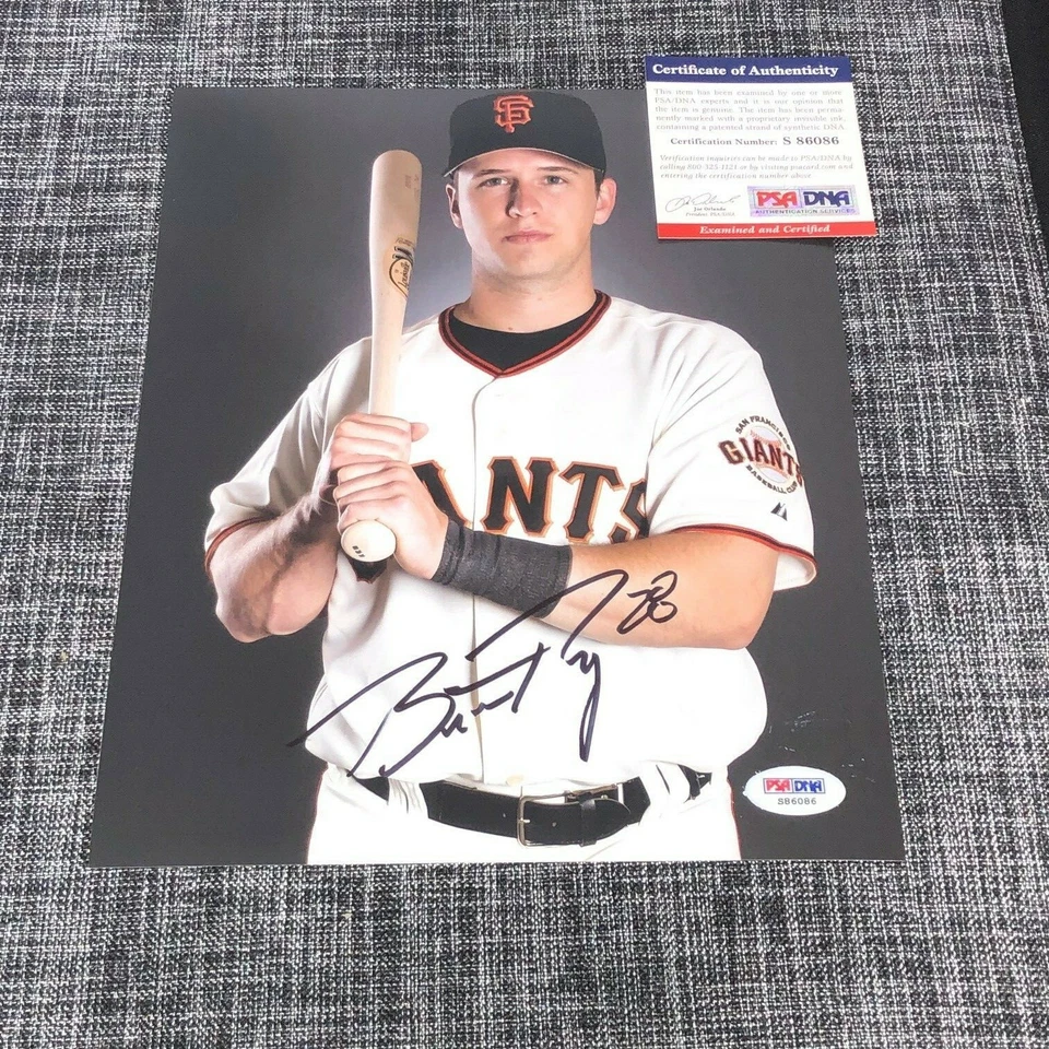 FOTO AUTÓGRAFA FIRMADA POR BUSTER POSEY 8X10 GIGANTES DE SAN FRANCISCO MVP CERTIFICADO DE AUTENTICIDAD PSA/ADN Foto 1 de 2