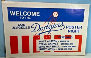 1975 Los Angeles Dodgers Poster Night Set: Garvey, Wynn, Marshall, Alston NOS - Picture 1 of 8