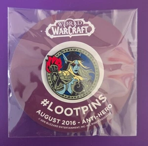 SYLVANAS Anti Hero WORLD of WAR CRAFT August 2016 LOOT CRATE Pin NEW! - Picture 1 of 2