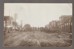 Elgin MINNESOTA RPPC 1909 MAIN STREET Stores nr Plainview Rochester Eyota MN - Picture 1 of 2