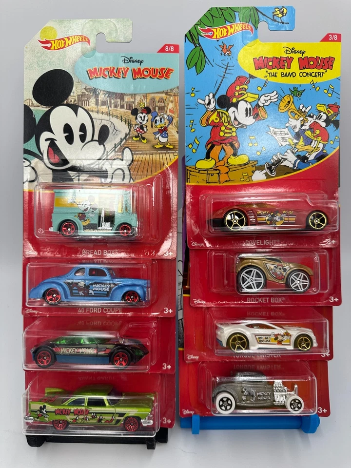 2018 Hot Wheels Disney Mickey Mouse Complete Set of 8 Cars Walmart