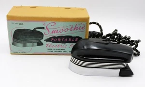 1930 - 40s SMOOTHIE Portable ELECTRIC Iron - Bakelite & Chrome - Lucas England - Picture 1 of 1