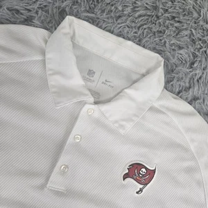 Nike 474452-100 NFL Onfield Buccaneers Dri Fit Mens XL White Short Sleeve Polo - Picture 1 of 7