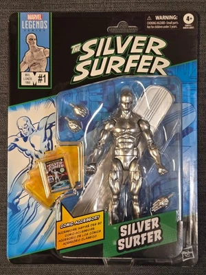 Figura de acción Silver Surfer Hasbro Marvel Legends Series inspirada en cómics de 6" sin usar, en caja Foto 1 de 2