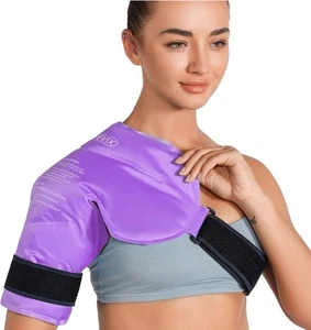 Reusable Hot Cold Ice Pack Shoulder Wrap Flexible Brace Soft Compress Wearable - Picture 1 of 18