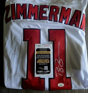 Camiseta firmada por Ryan Zimmerman de los Nacionales de Washington talla L en persona certificada por la JSA - Imagen 1 de 3
