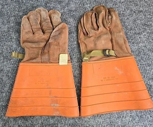 Guantes protectores de cuero Salisbury importación cuero de vaca 14"" longitud Prod No 1158 - Imagen 1 de 7