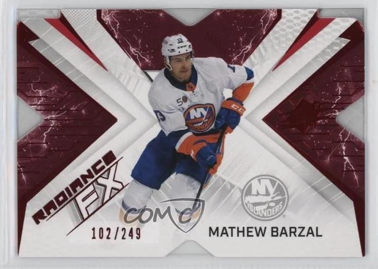 2022-23 SPx Radiance F/X Red /249 Mathew Barzal #RFX-44 - Image 1 of 2
