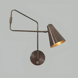 Adjustable Single Arm Brass Wall Sconce, Mid Century Modern Stilnovo Style Brass - Picture 1 of 10