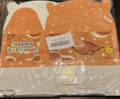 10x Cajas de regalos de fiesta de cumpleaños azules y naranjas con tema de cachorro cajas de golosinas Foto 1 de 3