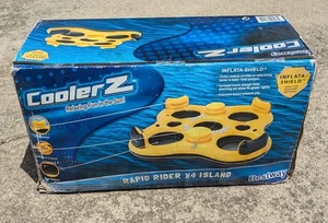 Bestway Cooler-Z Rapid Rider x4 Island 4 Person Inflatable Float with 2 Coolers - Picture 1 of 9