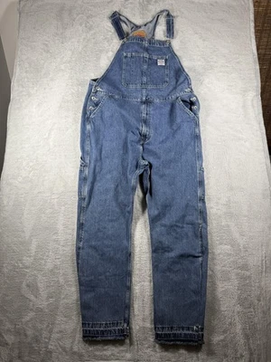 Levis Overalls Mens XL Blue Denim Bib Carpenter Workwear Utility Western Rancher - Image 1 of 4