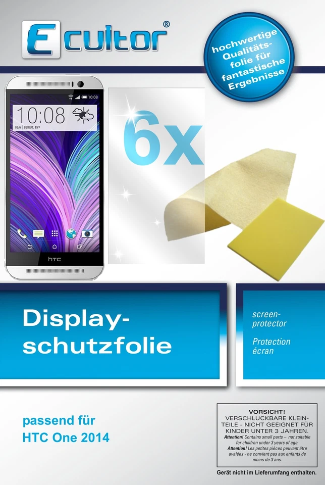 6x Screen Protector for HTC One M8 2014 protection guard crystal clear - Image 1 of 1