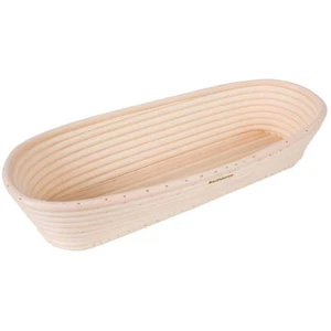 Bakemaster Large 35cm Rattan Oval Proving Bread Basket Baking Storage Natural - Picture 1 of 1