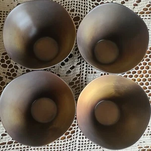 Zak Designs ~ Four (4) Melamine ~ Organica Metallic ~ Individual Bowls - Picture 1 of 7