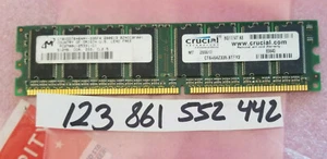 512MB PC RAM DDR1 333 PC2700 DDR 333 184PIN NON-ECC CL2.5  SINGLE RANK 1RX8 32X8 - Picture 1 of 1