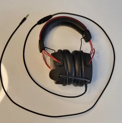 HyperX Cloud Alpha Black-Red Headband Gaming Headset - Image 1 of 3