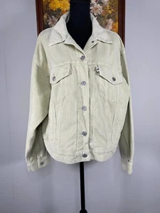 Levi's Premium Fresh Corduroy '90s Trucker Jacket Women's Large Green NWT - Picture 1 of 13