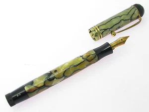 ASTORIA No 6 (Montblanc)Füller Schwarz & Perl grau/grün marmoriert 1930er Jahre - Bild 1 von 13