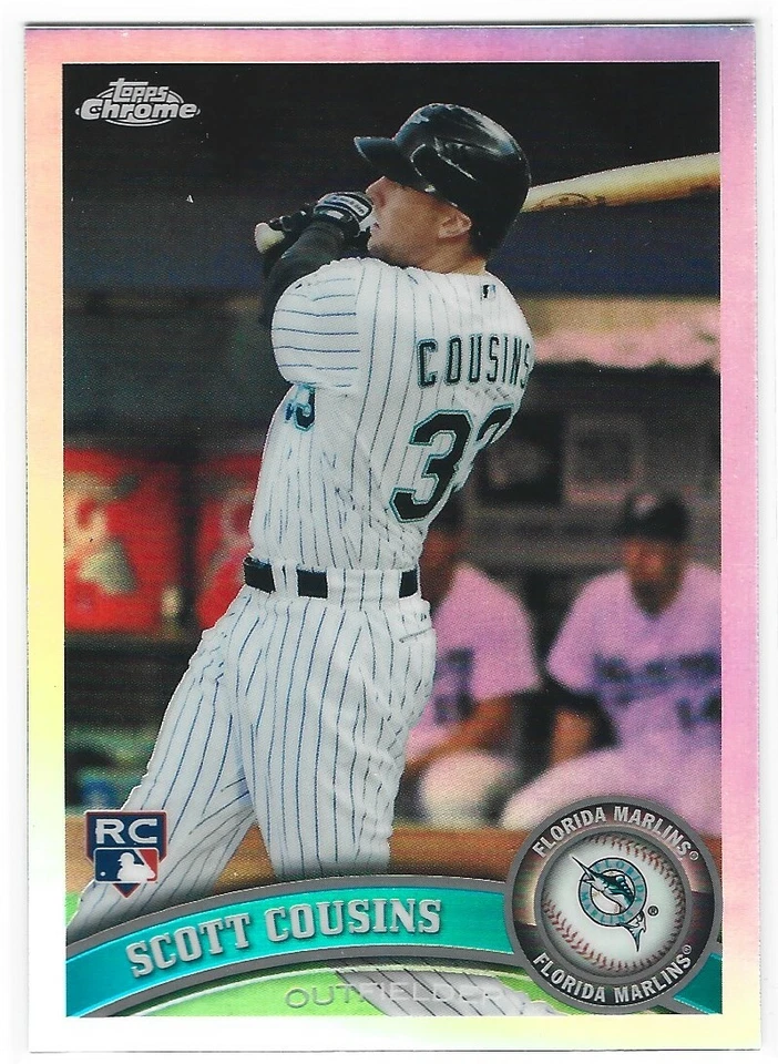 SCOTT COUSINS 2011 TOPPS CHROME REFRACTOR ROOKIE MARLINS S4 - Image 1 of 1