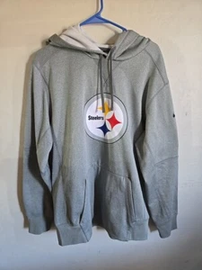 Pittsburgh Steelers hoodie Large Nike Grey Print Logo - Picture 1 of 9