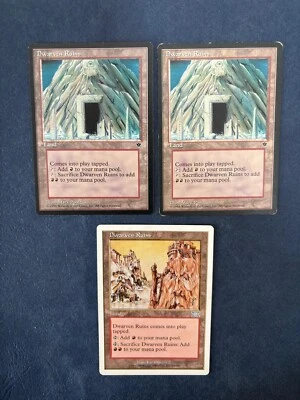 MTG 3X DWARVEN RUINS ~ FALLEN EMPIRES & 6TH EDITION MAGIC THE GATHERING UNCOMMON - Image 1 of 4