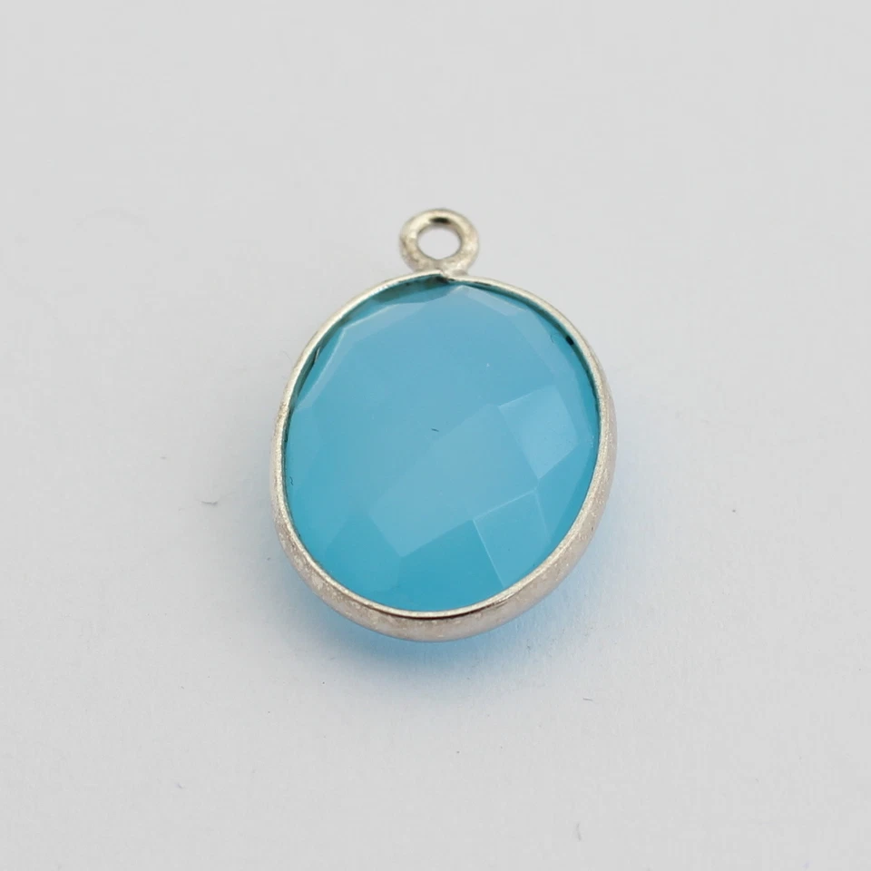 Calcedonio Charm 925 Argento (Collane, Braccialetto, Quota Intermedia, Gioielli - Immagine 1 di 1