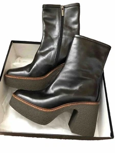 DKNY Daze Plateau Stiefel schwarz Distressed Calf $ 189 Damen 11 LAUFEN KLEIN, LESEN - Bild 1 von 16