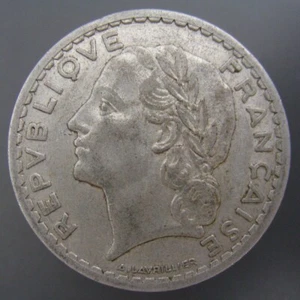 France 1946 Aluminum 5 Francs - Picture 1 of 2