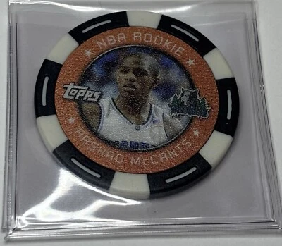 RASHAD MCCANTS 2005 TOPPS NBA COLLECTORS POKER CHIP BLACK & WHITE SP /599 UNC RC - Image 1 of 2