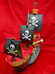 Matchbox Mega Rig Pirate Ship N6087 2009 Original Captain Pirate Flags Vintage - Picture 1 of 13