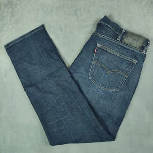 Levi's 511 Jeans Mens 38x32 Dark Wash Blue Denim Slim Fit Grunge Rock Skater - Picture 1 of 14