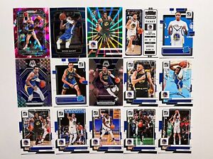 Warriors 15 Card Insert/Parallel/Rookie+ Lot - Curry,Thompson,Green,Wiggins+