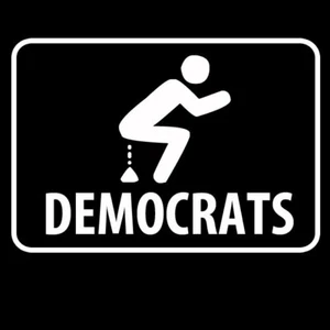 POOPING ON DEMOKRATEN 2 VERSCHIEDENE STILE! Vinyl-Aufkleber Sticker KOSTENLOSER USA-VERSAND - Bild 1 von 5