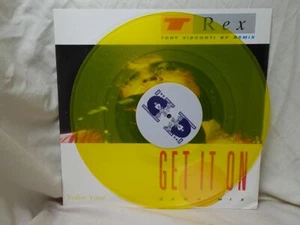 T. Rex: Get it On (Visconti '87 Remix) EX+ UK 1987 YELLOW VINYL 12" - Picture 1 of 4