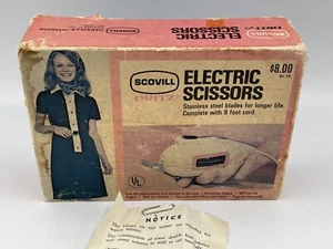 Vintage 1960s  DRITZ Electric Scissors Switzerland #716 Scovill w Box - Picture 1 of 4