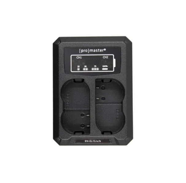 ProMaster - DUALLY CHARGER - USB FOR NIKON EN-EL15, EN-EL15A, EN-EL15B, EN-EL15C - Image 1 of 1