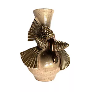 Vintage Vee Jackson Pasadena California Three Pine Cone Vase - Picture 1 of 4