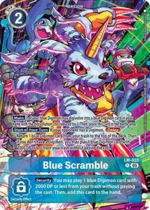 Blue Scramble Alternate Art Foil - LM-028 NM - Digimon TCG 2 - Picture 1 of 1