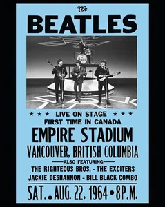 Beatles Concert Poster - Empire Stadium Vancouver BC 1964, 8x10 Photo  - Picture 1 of 1