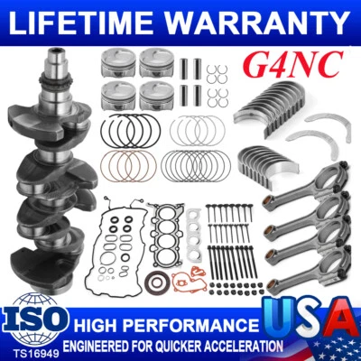 Kit de revisión de reconstrucción de motor G4NC para Hyundai Tucson Kia Soul Forte 17-2020 2,0 L Foto 1 de 4