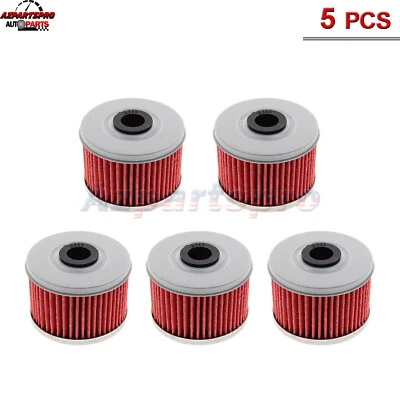 5pcs Oil Filter For HF112 Kawasaki KLX110 KLX140L KLX250S KLX300R KX450F DRZ110 - Image 1 of 4
